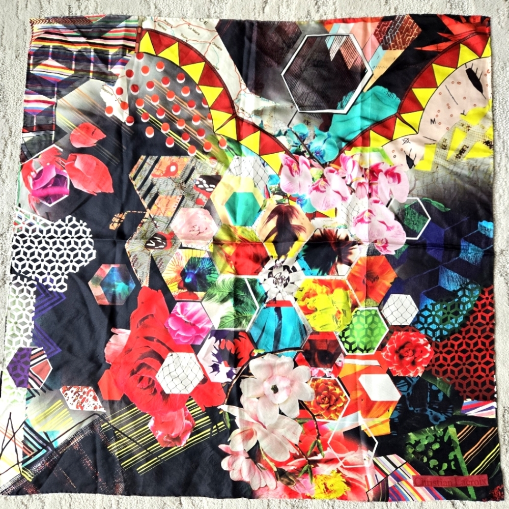 Colorful Square Silk Scarf